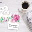 Подарочный сертификат двухсторонний вертикальный со цветами Подарочный сертификат двухсторонний вертикальный со цветами