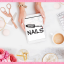 Стильный логотип кисточка от лака для nail мастера Стильный логотип кисточка от лака для nail мастера