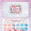 Карта постоянного клиента 'flowers' pink Карта постоянного клиента 'flowers' pink